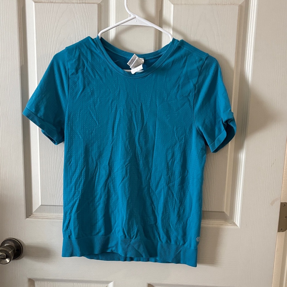 Athleta Vibrant Blue Short Sleeve Tee